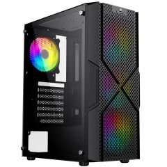 GameBooster GB-PW908B USB 3.0 ATX Mesh, Fixed RGB Fanlı Siyah Kasa