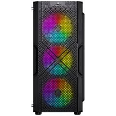 GameBooster GB-PW908B USB 3.0 ATX Mesh, Fixed RGB Fanlı Siyah Kasa