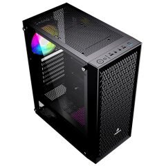 GameBooster GB-PW909B 80+ 550w USB 3.0 ATX Mesh Fixed RGB Fanlı Siyah Kasa