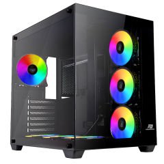 PowerBoost PB-PV005BB USB 3.0, ATX 7 x ARGB Fanlı, Siyah Kasa