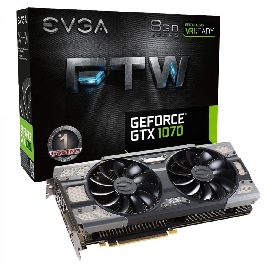 EVGA GTX 1070 FTW 8GB GDDR5 256bit  RGB Color LED  ACX 3.0+ Nvidia Ekran Kartı