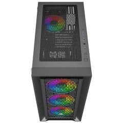 PowerBoost PB-P705B 650w 80+ Bronze USB 3.0 Mesh ARGB Fanlı Gaming Siyah Kasa