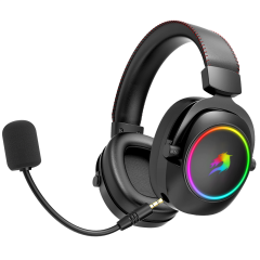 GameBooster WBH44 RGB Wireless 2.4G+BT Siyah Oyuncu Kulaklığı