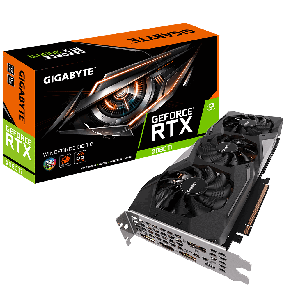 GIGABYTE RTX 2080Ti WINDFORCE OC 11GB GDDR6 352 Bit RGB LED Nvidia Ekran Kartı