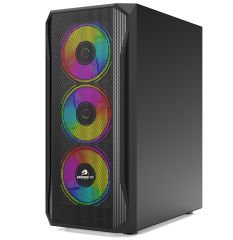 GameBooster GB-T005MB USB3.0 RGB fan Mesh Panel Siyah kasa (PSU Yok)