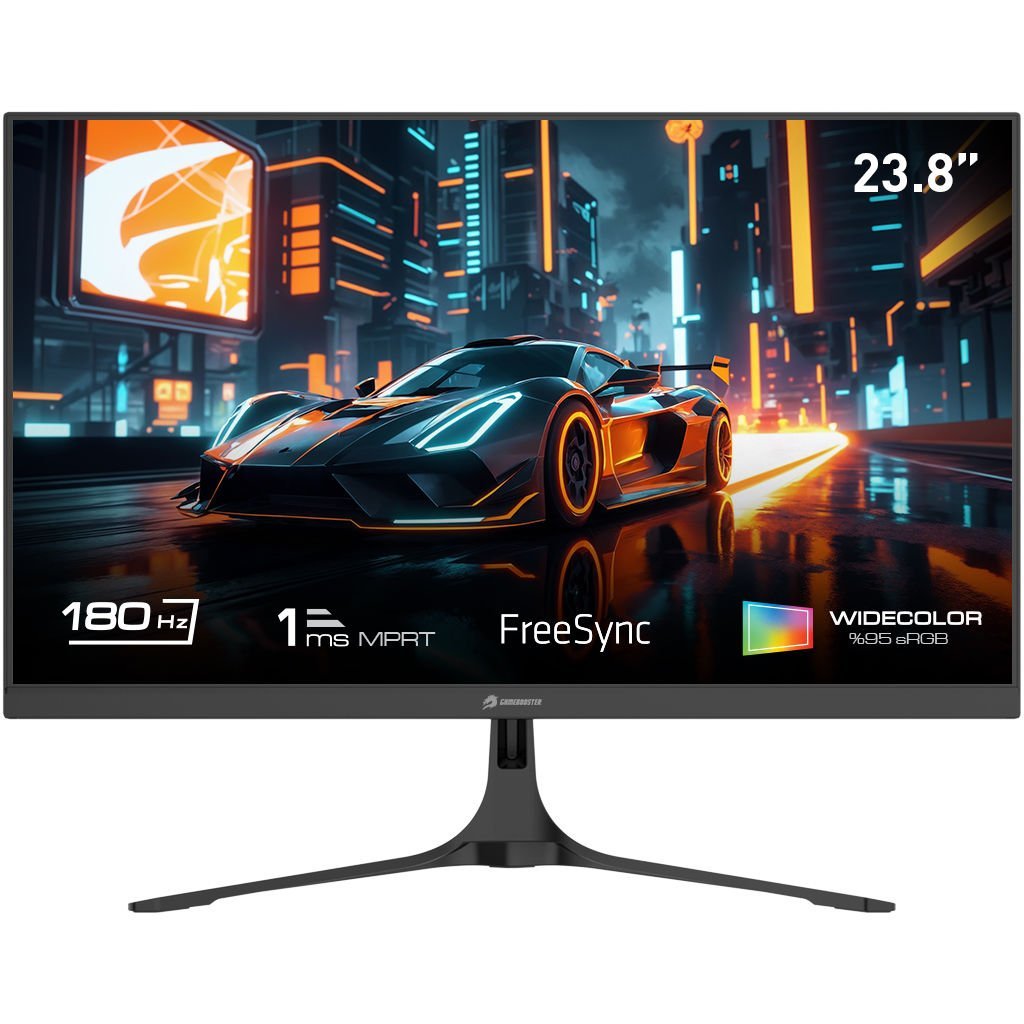 GameBooster GB-2420FF PLUS  23.8'' 180Hz 1ms VA FHD FreeSync, G-Sync HDMI*1+DP*1Flat Gaming Monitör