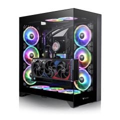 Thermaltake CTE E600 TG Pencereli PCI-E 4.0 Dual 90 Derece Riser Kablolu Mesh&TG Panelli Kasa