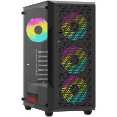 PowerBoost PB-P801AB 650w 80+ Bronze USB 3.0, ATX Mesh RGB fan Siyah Kasa