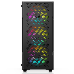 PowerBoost PB-P801AB 650w 80+ Bronze USB 3.0, ATX Mesh RGB fan Siyah Kasa