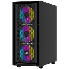 PowerBoost PB-P802AB 650w 80+ Bronze USB 3.0, ATX Mesh RGB Fan Siyah Kasa