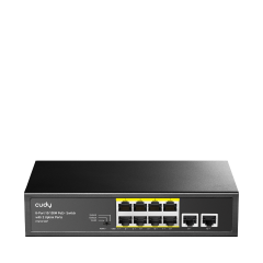 Cudy FS1010P 8 Port 10/100Mbps  2*FE Uplink VLAN&Extend Mode 250m 120W POE+ Ethernet Switch