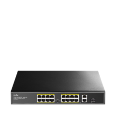 Cudy FS1018PS1 16 Port 10/100Mbps 1*SFP 2*GE RJ45 VLAN&Extend Mode 250m 200W 1U POE+ Ethernet Switch