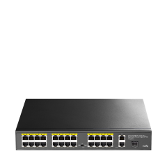 Cudy FS1026PS1 24 Port 10/100Mbps 1*SFP 2*GE RJ45 VLAN&Extend Mode 250m 300W 1U POE+ Ethernet Switch