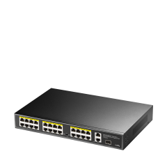 Cudy FS1026PS1 24 Port 10/100Mbps 1*SFP 2*GE RJ45 VLAN&Extend Mode 250m 300W 1U POE+ Ethernet Switch