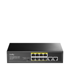 Cudy GS1010P 8 Port 10/100/1000Mbps 2*GE Uplink VLAN&Extend Mode 250m 120W POE+ Ethernet Switch