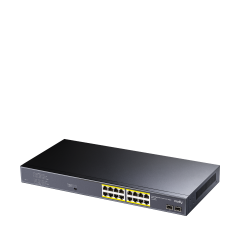 Cudy GS1020PS2 16 Port 10/100/1000Mbps 2*SFP VLAN&Extend 200W 19'' Rock-Mount POE+ Ethernet Switch