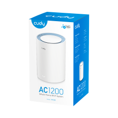 Cudy M1200 1-Pack AC1200 2.4GHz/5GHz 1200Mbps 2Port FE Tekli Kablosuz Whole Mesh Wi-Fi Sistemi