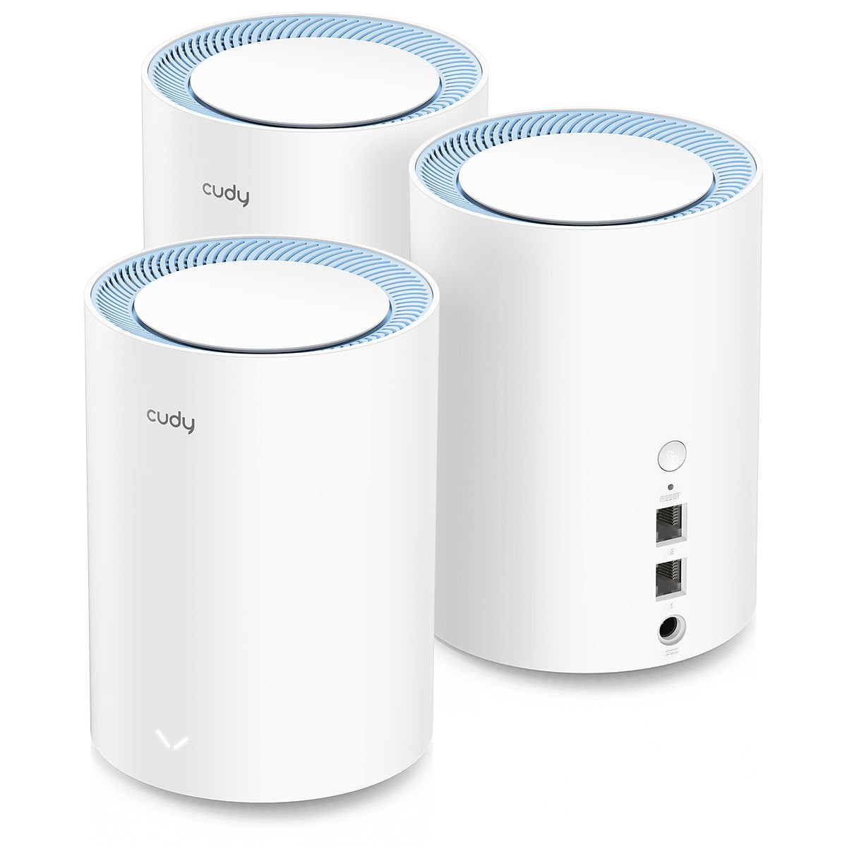 Cudy M1200 3-Pack AC1200 2.4GHz/5GHz 1200Mbps 2Port FE 3'lü Kablosuz Whole Mesh Wi-Fi Sistemi