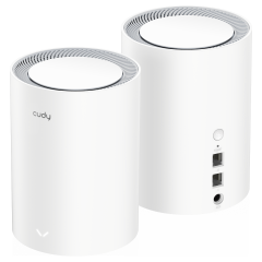 Cudy M1800 2-Pack AX1800 2.4GHz/5GHz 1800Mbps 2Port Gigabit 2'li Kablosuz Whole Mesh Wi-Fi Sistemi