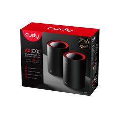 Cudy M3000 2-Pack AX3000 2.4GHz/5GHz 3000Mbps 1*GE 1*2.5GE 2'li Kablosuz Whole Mesh Wi-Fi Sistemi