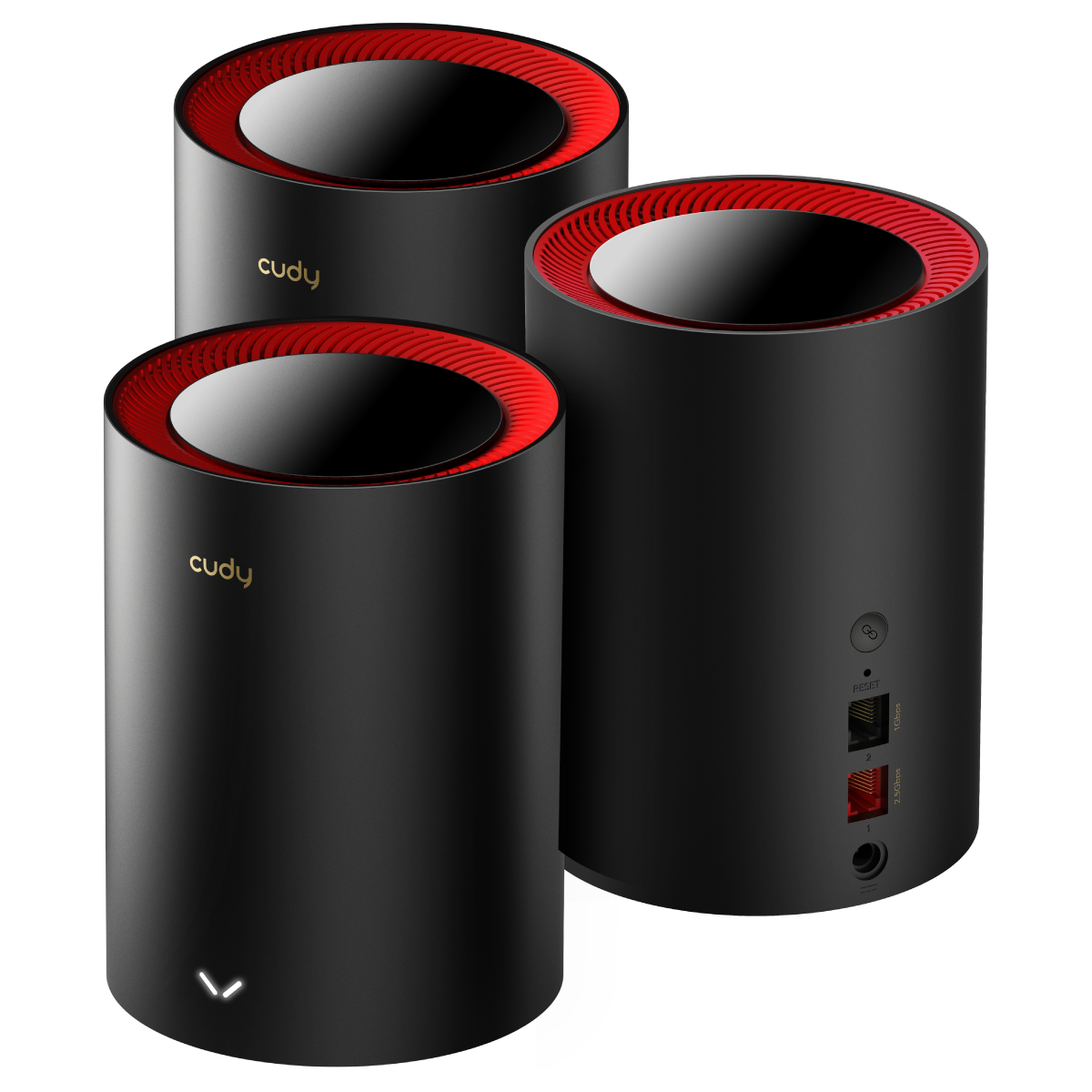 Cudy M3000 3-Pack AX3000 2.4GHz/5GHz 3000Mbps 1*GE 1*2.5GE 3'lü Kablosuz Whole Mesh Wi-Fi Sistemi