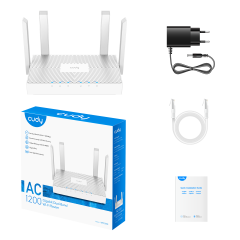 Cudy WR1300E AC1200 2.4GHz/5GHz 1200Mbps 3Port Gigabit Wi-Fi 5 Kablosuz Router