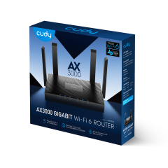 Cudy WR3000 AX3000 2.4GHz/5GHz 3000Mbps 4Port Gigabit Wi-Fi 6 Kablosuz Mesh Router
