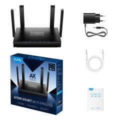 Cudy WR3000 AX3000 2.4GHz/5GHz 3000Mbps 4Port Gigabit Wi-Fi 6 Kablosuz Mesh Router