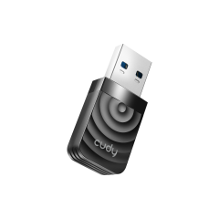 Cudy WU1300S AC1300 2.4GHz/5GHz 1300Mbps Wi-Fi 5 2dBi Dahili Anten Kablosuz USB3.0 Wi-Fi Adaptör