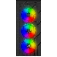 PowerBoost PB-PS1951B 500W ATX USB 3.0 Mesh Rainbow Fanlı Gaming Siyah Kasa