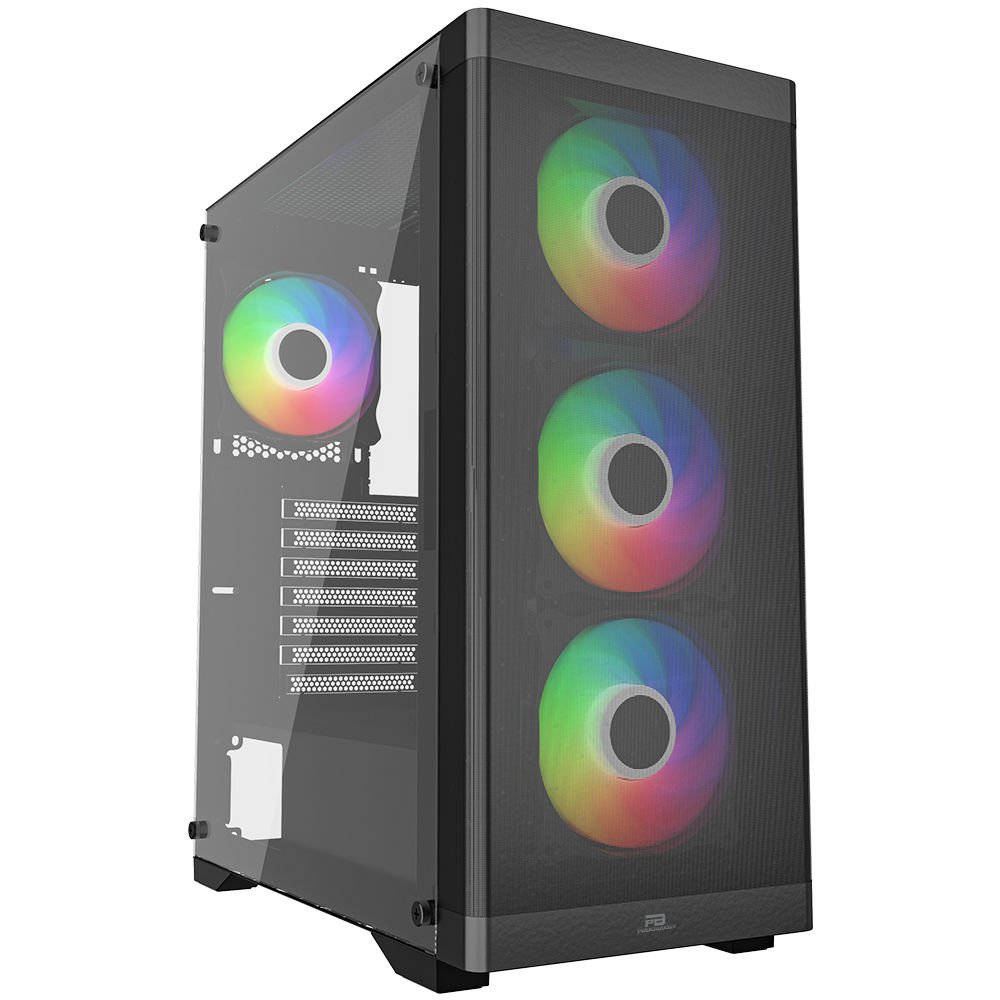 PowerBoost PB-PS5850B 600w 80+ ATX USB 3.0 Rainbow Fanlı Mesh Gaming Siyah Kasa