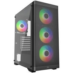 PowerBoost PB-PS5850B 600w 80+ ATX USB 3.0 Rainbow Fanlı Mesh Gaming Siyah Kasa