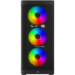 PowerBoost PB-PS5850B 600w 80+ ATX USB 3.0 Rainbow Fanlı Mesh Gaming Siyah Kasa
