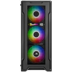 PowerBoost PB-PS6849B 650w 80+ Bronze USB 3.0 Mesh Rainbow Fanlı Gaming Siyah Kasa
