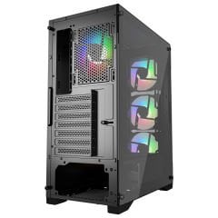 PowerBoost PB-PS6849B 650w 80+ Bronze USB 3.0 Mesh Rainbow Fanlı Gaming Siyah Kasa