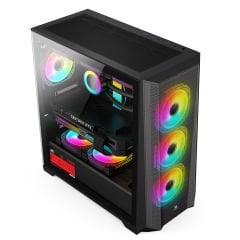 PowerBoost PB-P901MB 750w 80+ Bronze USB 3.0 ATX Mesh RGB fan siyah Kasa