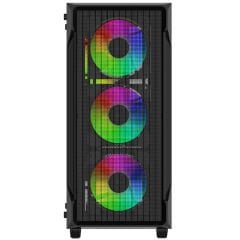 PowerBoost PB-P803AB 650w 80+ Bronze USB 3.0, ATX Mesh, RGB fan Siyah Kasa