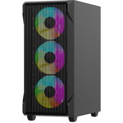 PowerBoost PB-P803AB 650w 80+ Bronze USB 3.0, ATX Mesh, RGB fan Siyah Kasa