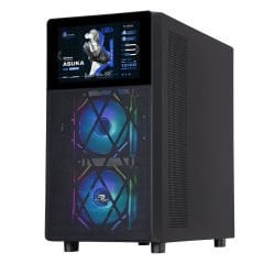 PowerBoost PB-P4367BB USB 3.0, ATX LCD Mesh Panel, ARGB Fanlı Siyah Kasa
