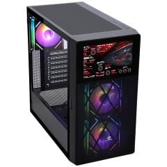 PowerBoost PB-P4367BB USB 3.0, ATX LCD Mesh Panel, ARGB Fanlı Siyah Kasa