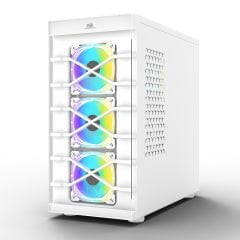 PowerBoost PB-GR222BW USB3.0 Full Beyaz Tempered Glass 7xRGB Fanlı kasa (PSU Yok)