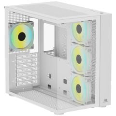 PowerBoost PB-SS02W Sea View USB 3.0, ATX 7 x RGB Fanlı Beyaz Kasa