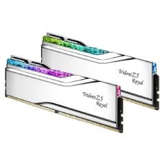 GSKILL 32GB (2x16GB) Trident Z5 Royal Silver RGB DDR5 6400MHz CL32 1.40V Dual Kit Bellek