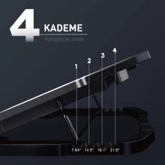 GameBooster GB-NS04 Wind 15,6'' Fan Kontrollü, 2xUSB2.0 Portlu, Notebook Soğutucu
