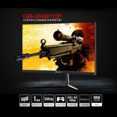 GameBooster GB-2461CF 24'' 144Hz 1ms Curved FreeSync FHD 2xHDMI 1xDP Gaming Monitör