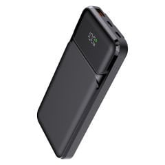 PowerBoost NIGHT 135B 10000mAh 22.5W Dahili Kablo LCD GizliLED Siyah Taşınabilir Şarj Cihazı Powerbank