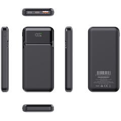 PowerBoost NIGHT 115B 10000mAh 22.5W LCD GizliLED Siyah Taşınabilir Şarj Cihazı Powerbank