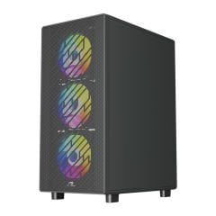 PowerBoost A700B 750W 80+ BRONZE ATX USB 3.0 Rainbow Fanlı Mesh Gaming Siyah Kasa