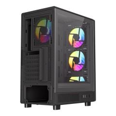 PowerBoost A600B 600W 80+ ATX USB 3.0 Rainbow Fanlı Mesh Gaming Siyah Kasa