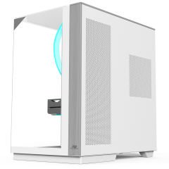 PowerBoost ECLIPSE 8*ARGB Fan Triple Temperli Cam Type-C Ahşap Mid-T Seaview ATX Gaming Beyaz Kasa